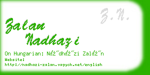 zalan nadhazi business card